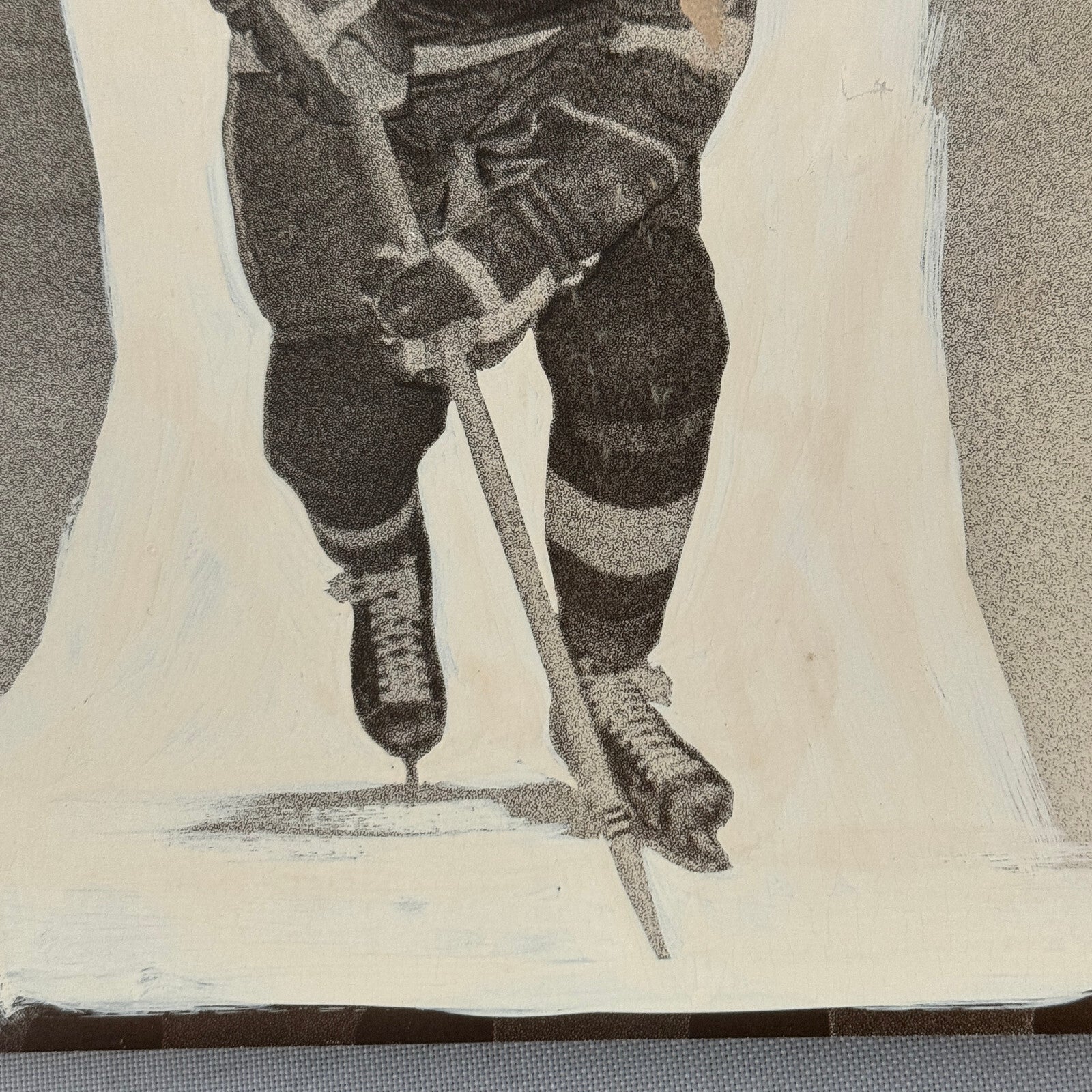 Detroit Red Wings Hockey Player Photo Photograph Vintage Unidentified Bob Baun ?