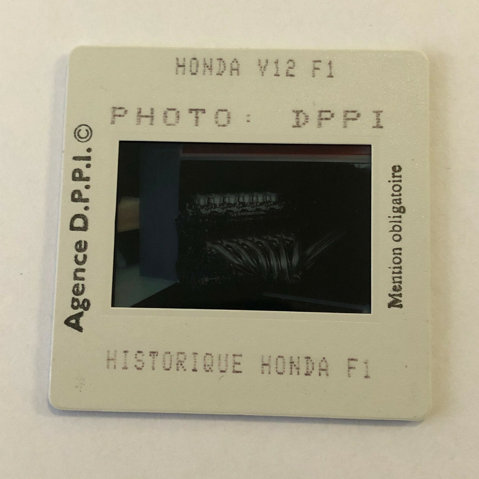 Honda Racing V12 Formula One Engine DPPI 35MM Press Photo Slide F1 Racing