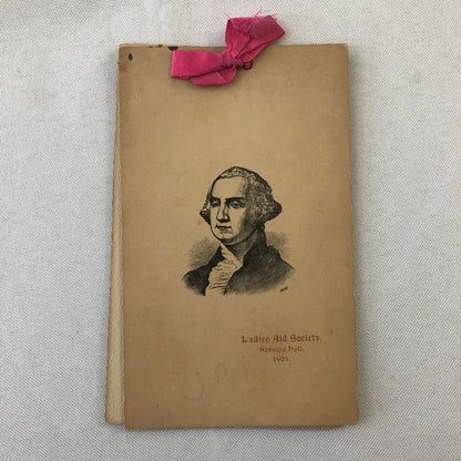 1904 Ladies Aid Society George Washington Banquet Event Menu Ephemera 