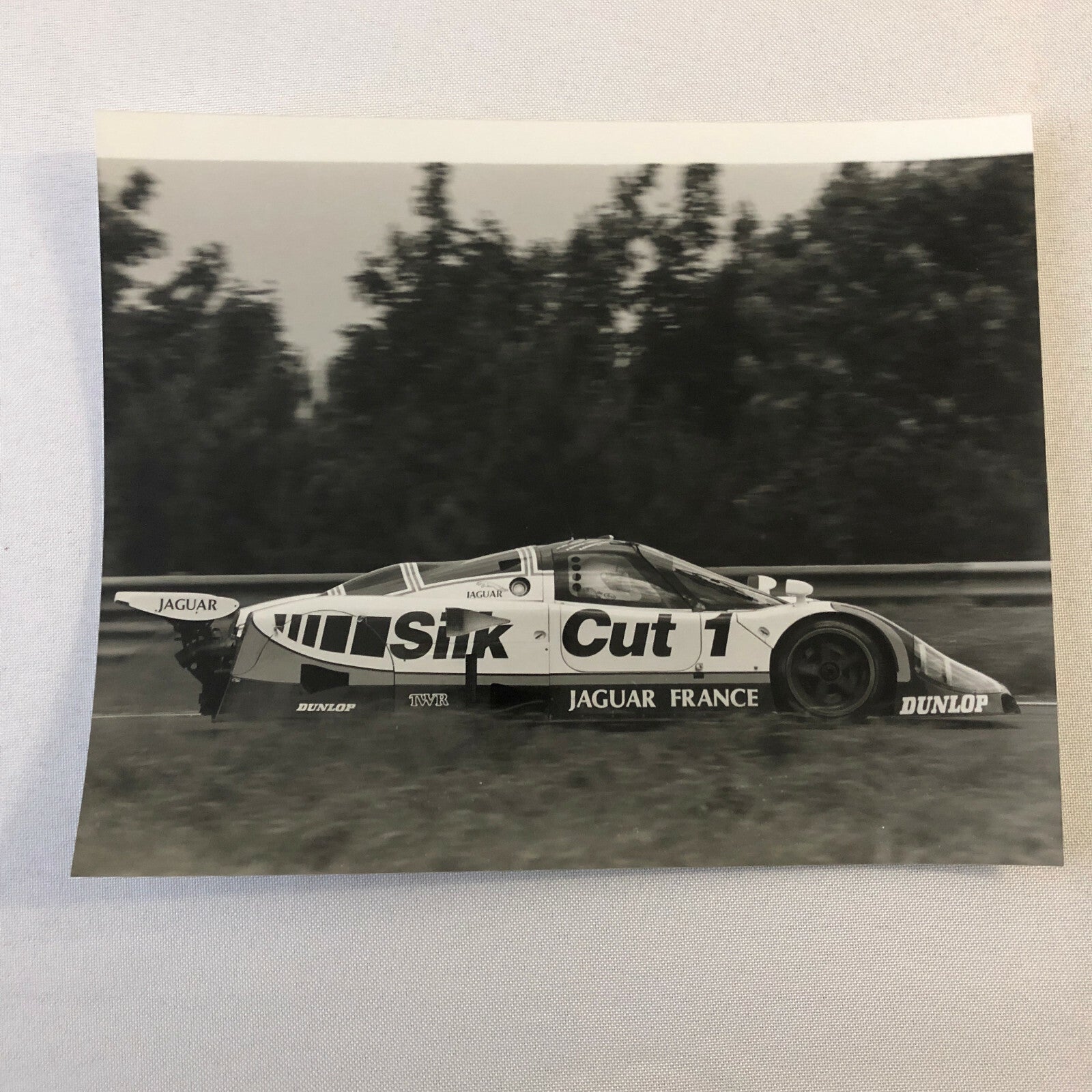 Vintage Jaguar Silk Cut Racing Car Photo Photograph