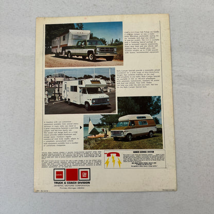 GMC Recreational Vehicles Sales Brochure Catalog Pickup Suburban Jimmy Vandura
