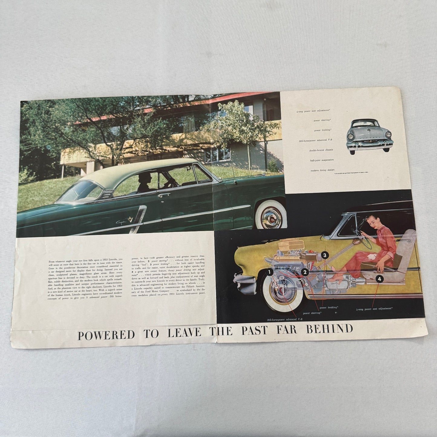1953 Lincoln Capri and Cosmopolitan Car Sales Brochure Catalog Vintage