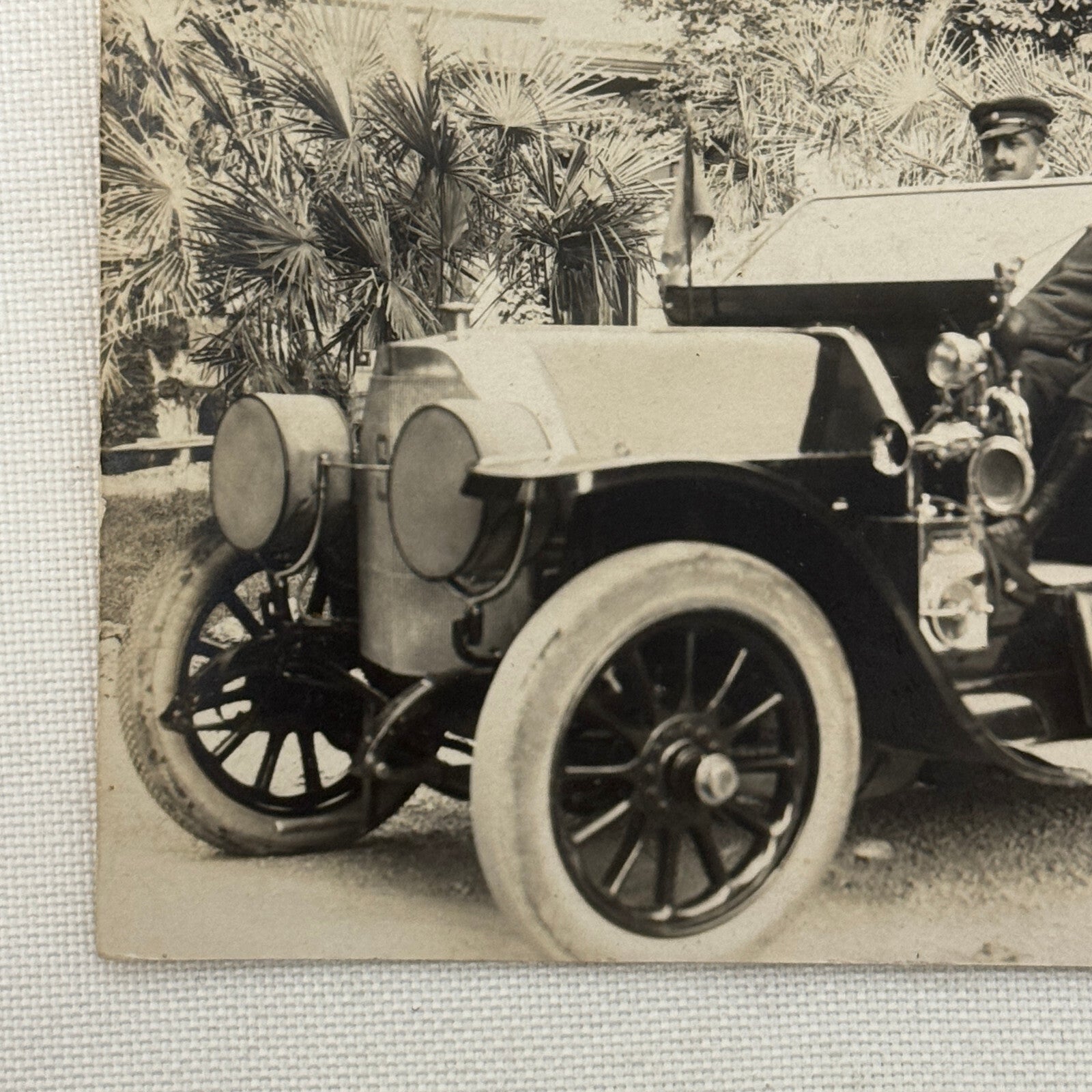Antique Car Automobile People Italian Real Photo Postcard RPPC Photograph