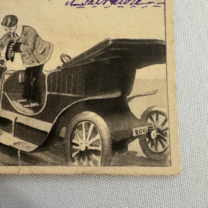 Fabbre & Gagliardi Vintage Car Advertising Postcard Alcyon Car Vintage Italian