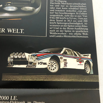 Lancia Beta HP Executive Car Sales Brochure Catalog German Text