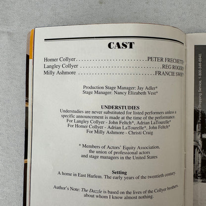 Peter Frechette The Dazzle Signed Playbill Program Autograph Theatre 2002
