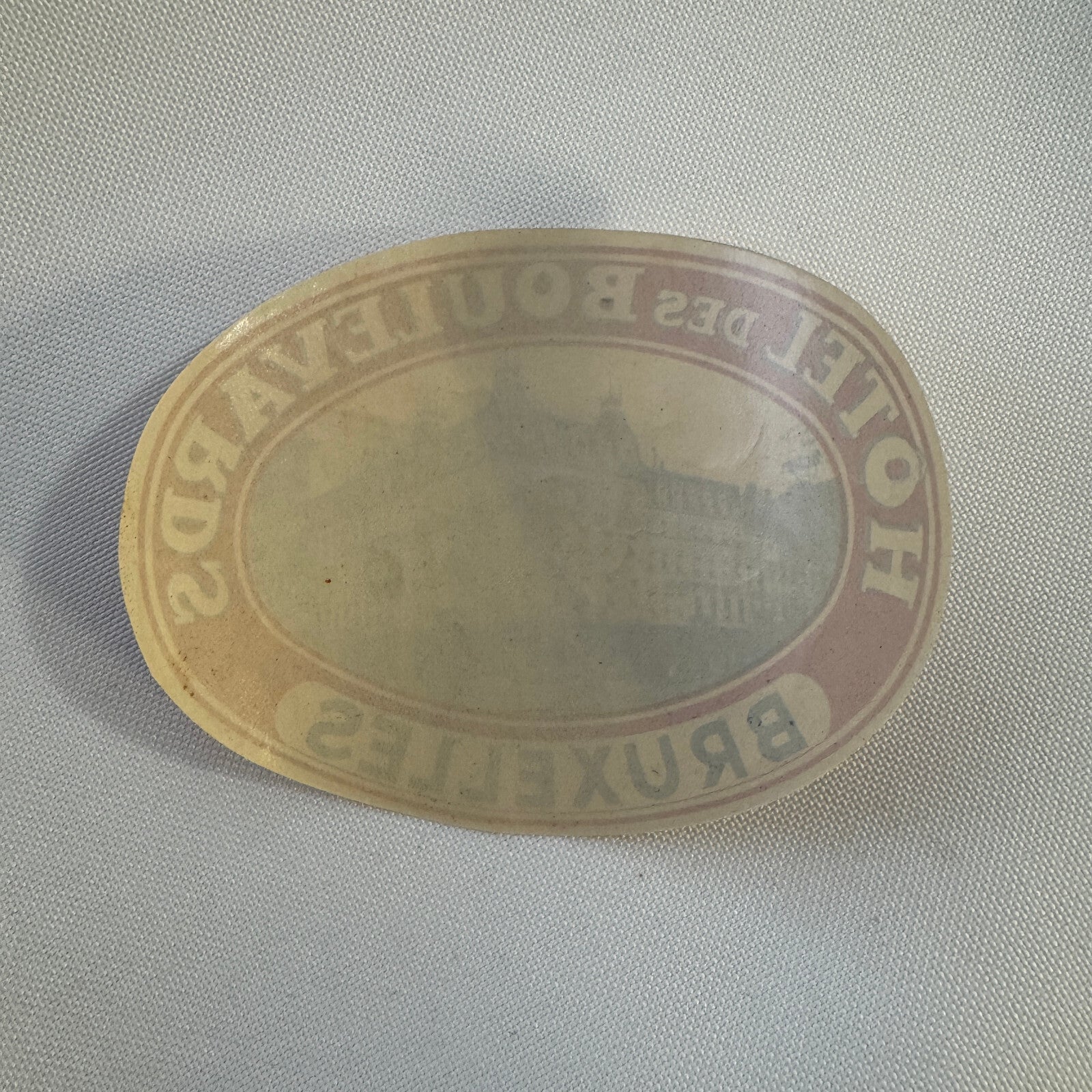 Vintage Travel Luggage Label Hotel Des Boulevards Bruxelles Belgium