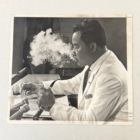 Prince Souvanna Phouma of Laos Vintage Press Photo Photograph 1964