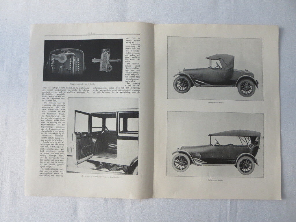 1919 Buick Sales Brochure Catalog Coupe Sedan Cabriolet - DUTCH TEXT European 