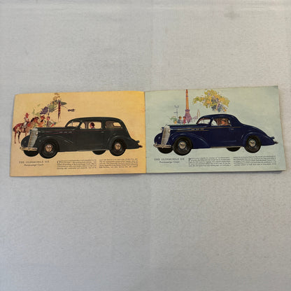 1936 Oldsmobile Six and Eight Sales Brochure Catalog Coupe Sedan Convertible