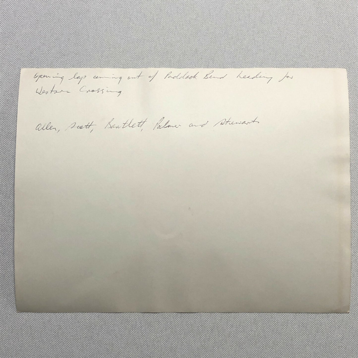 Vintage Car Racing Photo Photograph Print - Allen Scott Bartlett Palmer Stewart 