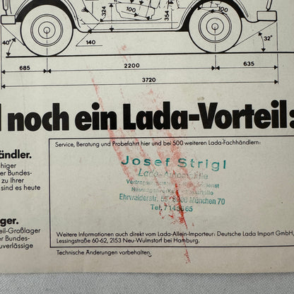 Lada Niva Car Sales Brochure Catalog German Language European Market