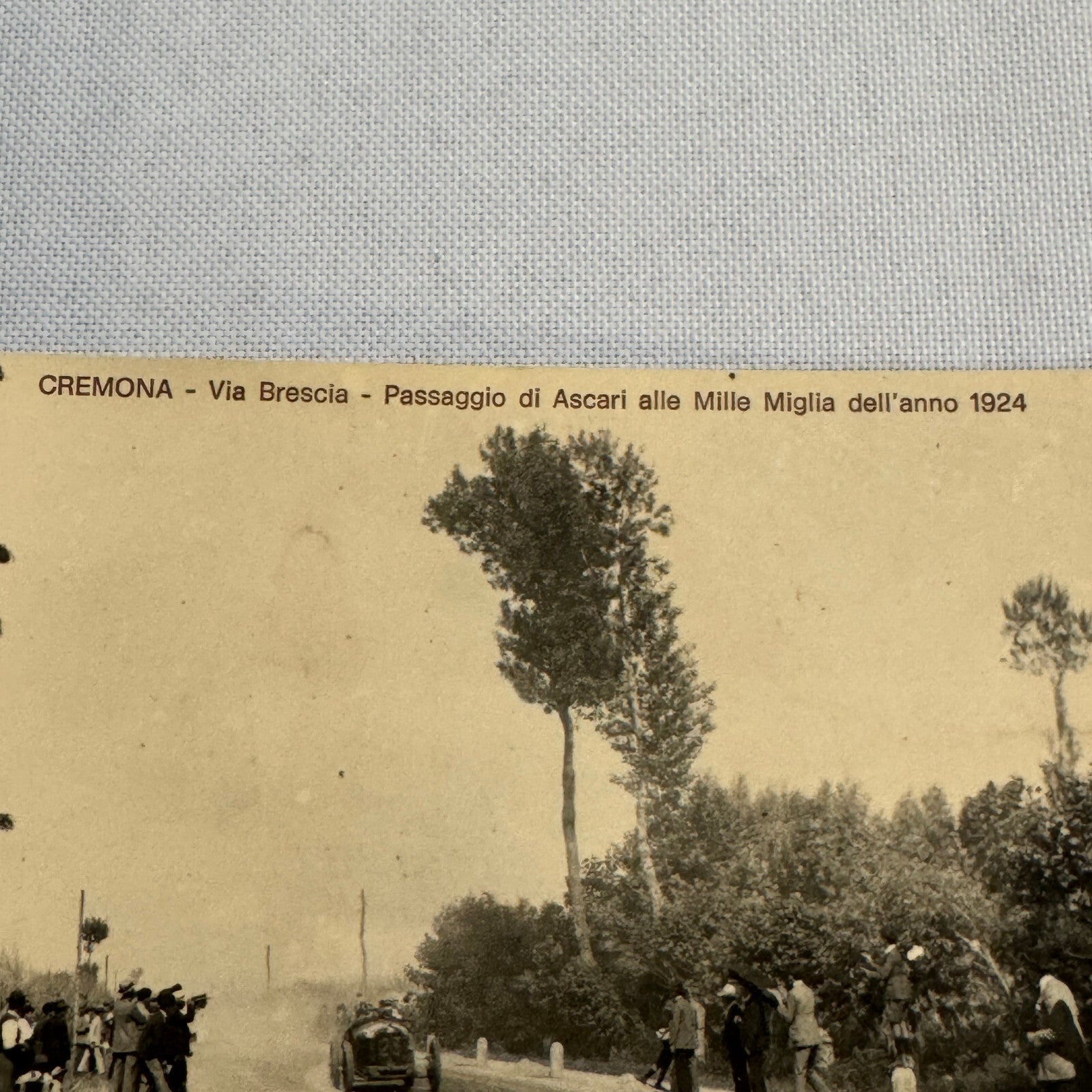 Vintage Racing Car Postcard Post Card Italian 1924 Mille Miglia Alberto Ascari