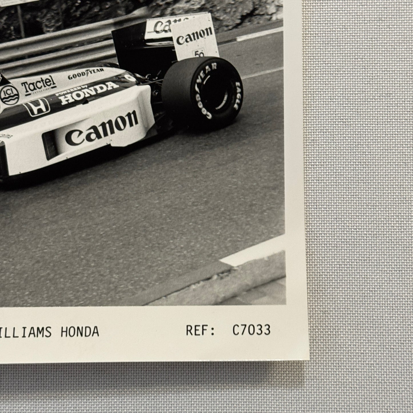 Nelson Piquet Canon Williams Honda Racing Car Press Photo Photograph Print
