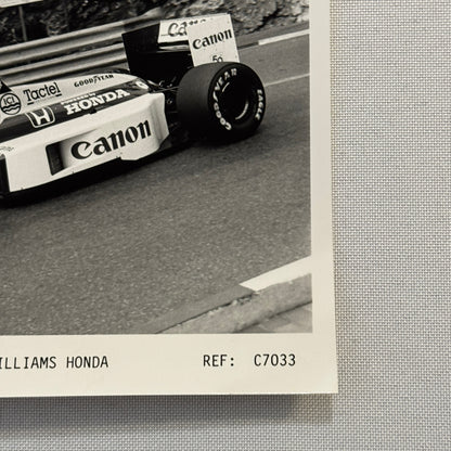 Nelson Piquet Canon Williams Honda Racing Car Press Photo Photograph Print
