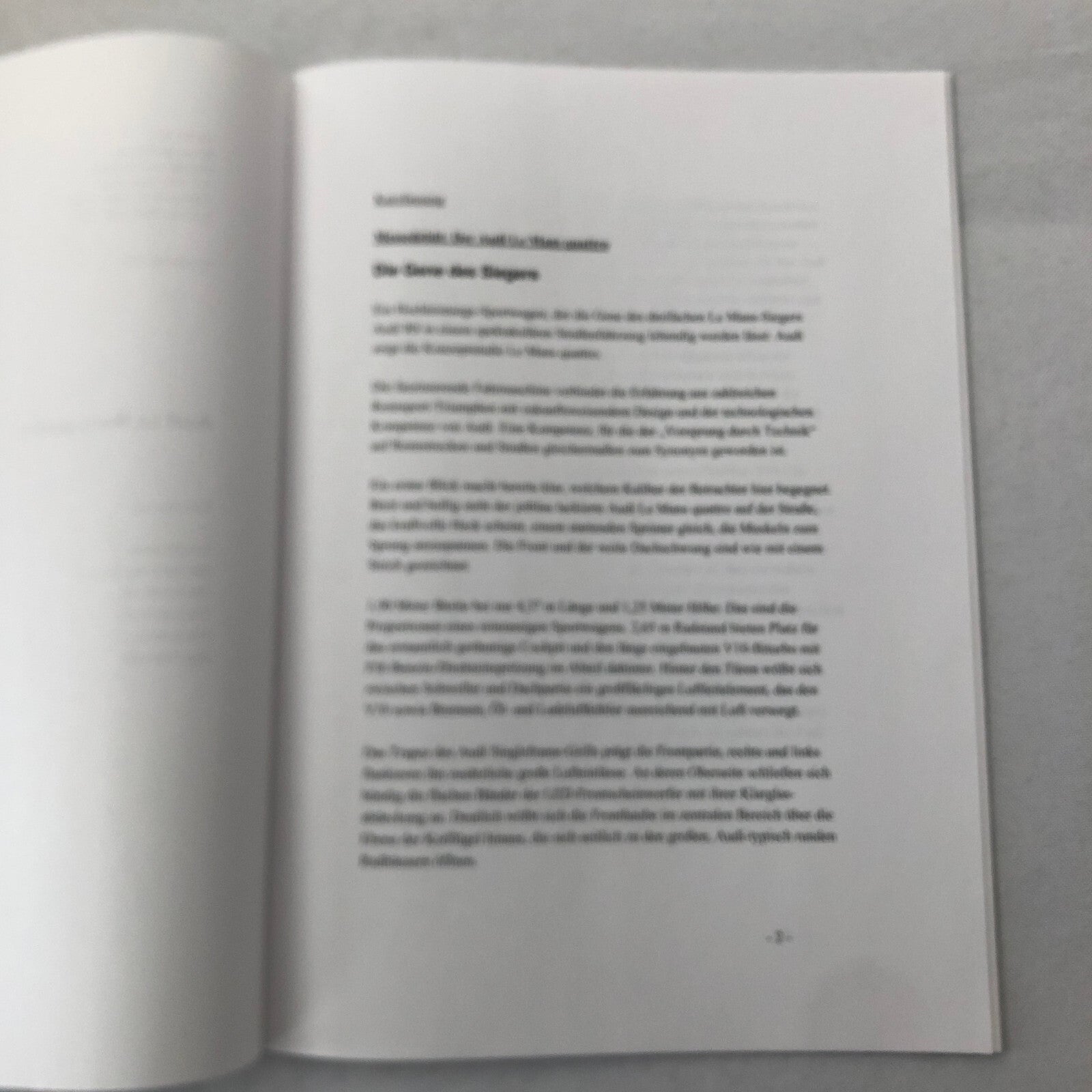 2003 Audi LeMans Concept Car Prototype Press Kit Brochure Photo CD R8 GERMAN