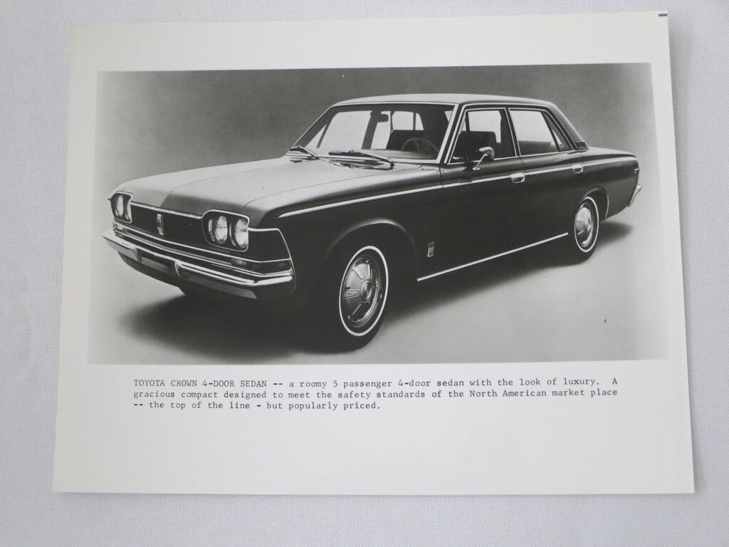 Vintage Toyota Crown Sedan Factory Press Photo Photograph Image 
