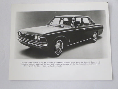Vintage Toyota Crown Sedan Factory Press Photo Photograph Image 