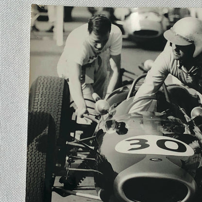 Vintage Jack Brabham Grand Prix Racing Car Driver Photo Photograph 