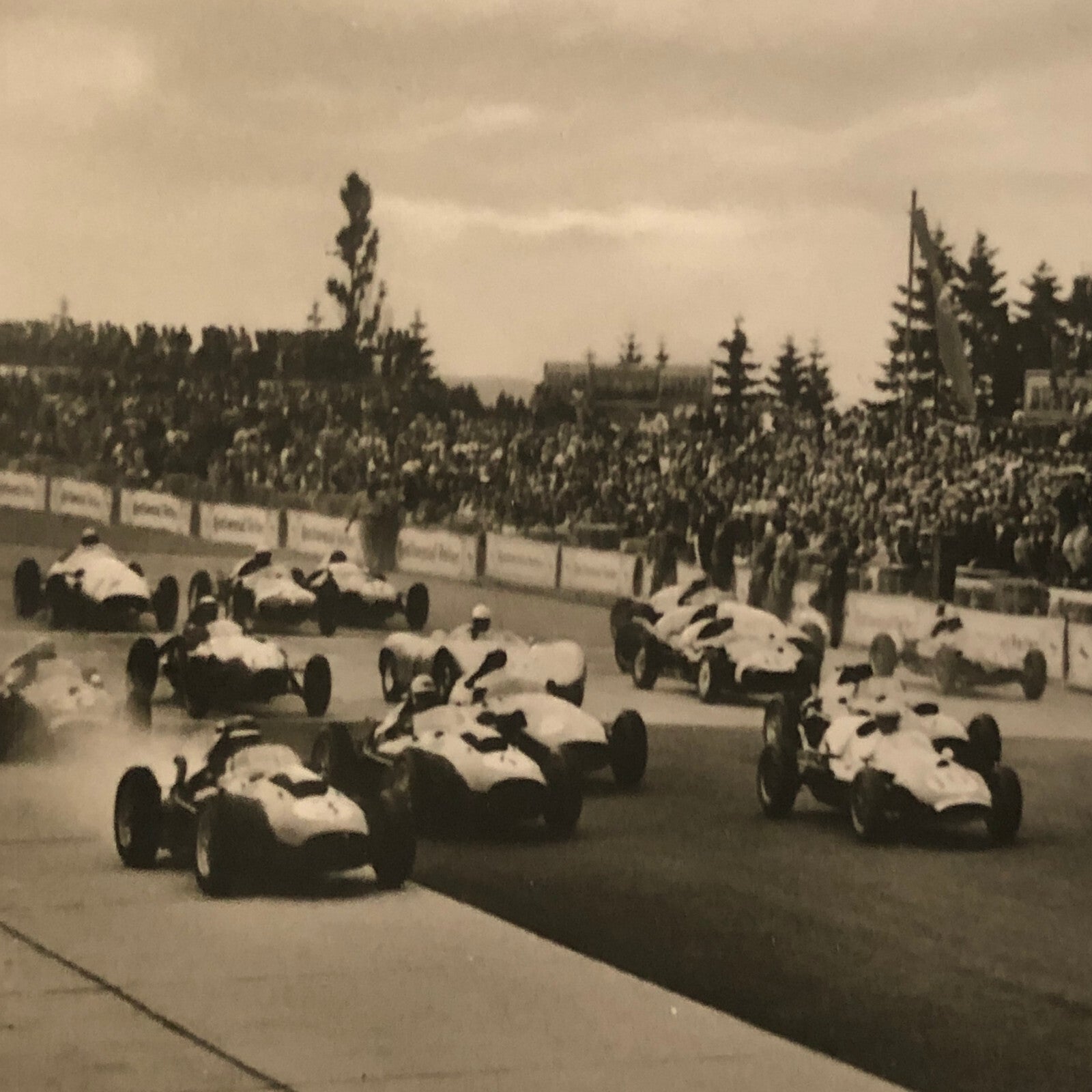 Vintage Car Racing Photo Postcard Post Card Photograph Nurburgring