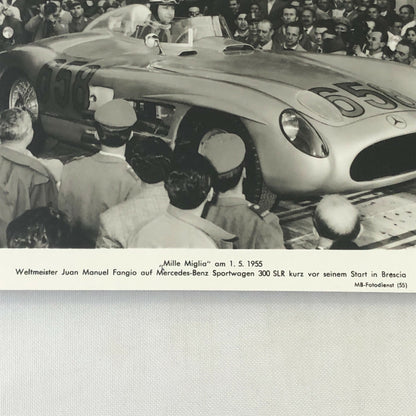 Juan Manuel Racing Driver in Mercedes Benz Car 1955 Mille Miglia Photo Print 
