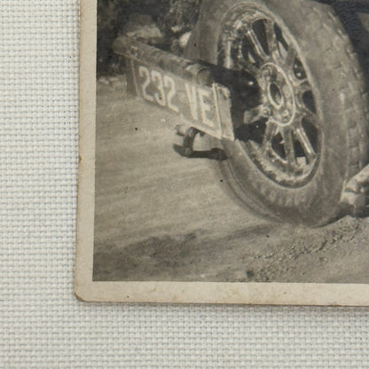 Antique Car Automobile People Italian Real Photo Postcard RPPC Photograph
