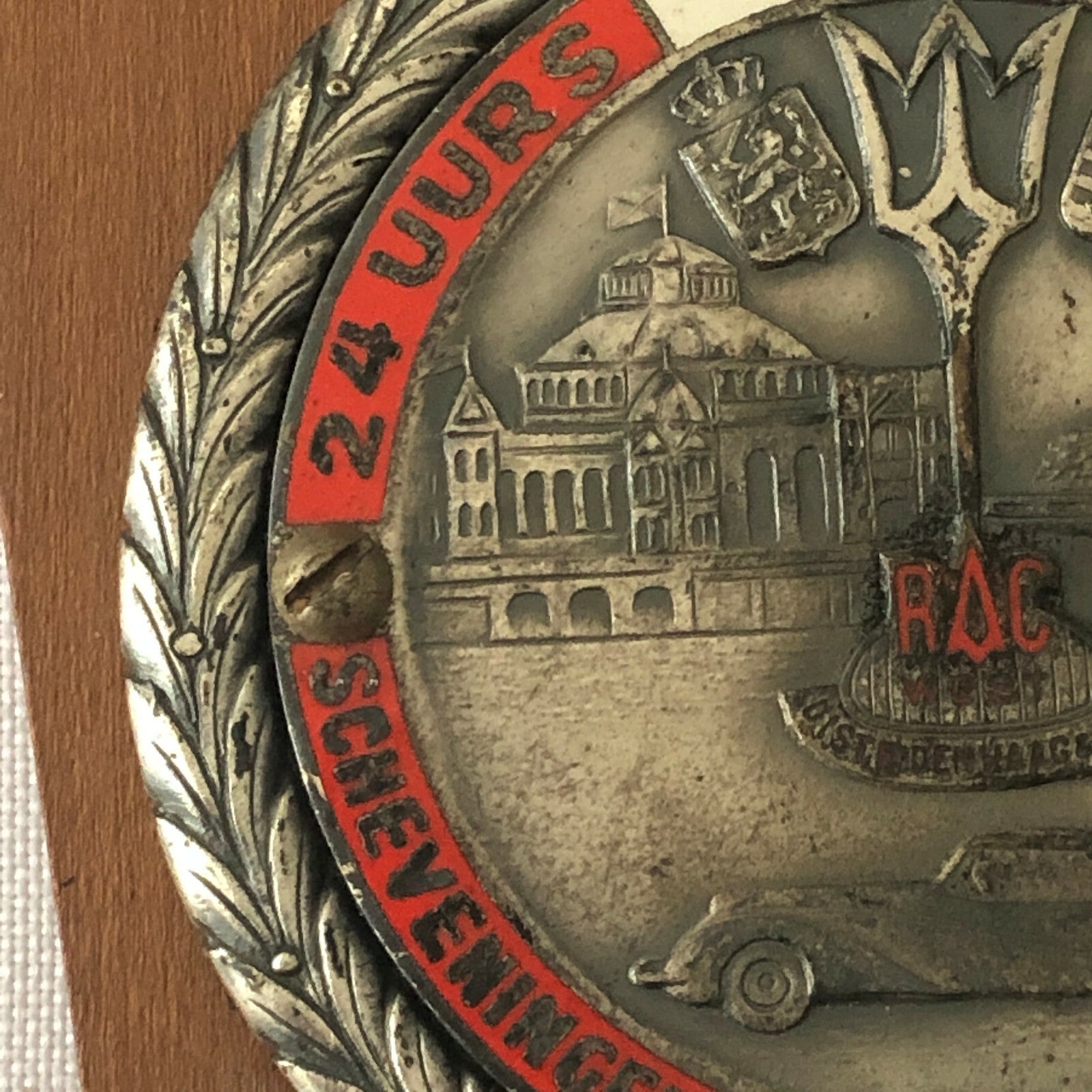 1953 Scheveningen Luxemburg Scheveningen SLS Rally Badge Emblem Award 