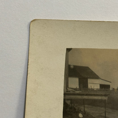 Real Photo Postcard RPPC People and Antique Car Automobile Vintage License Plate