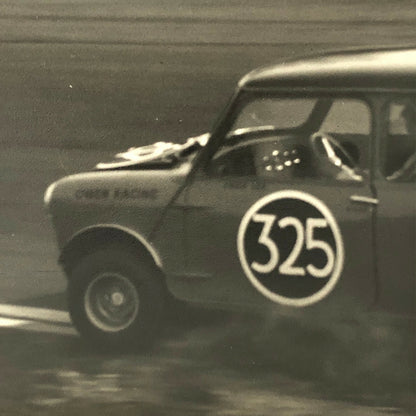 Vintage Austin Mini Racing Car Photo Photograph Print Brands Hatch 1968