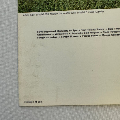 Sperry New Holland Farm Equipment Brochure Boxes Blowers Wagons Vintage