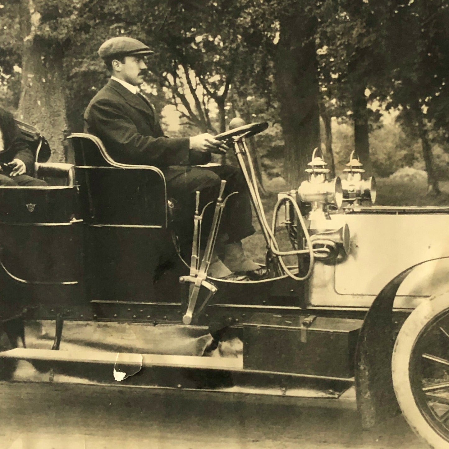 Vintage Photograph Photo Early Antique Car with Driver