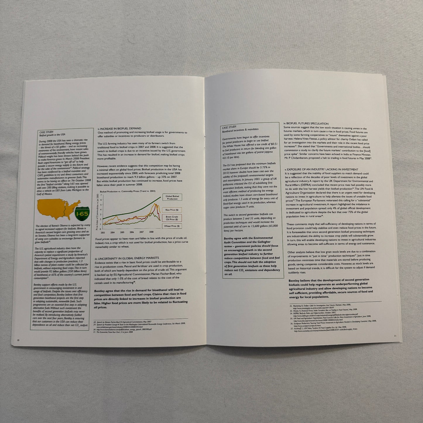 Bentley and the Future of Bio Fuels Car Sales Brochure Catalog Advertising 2009