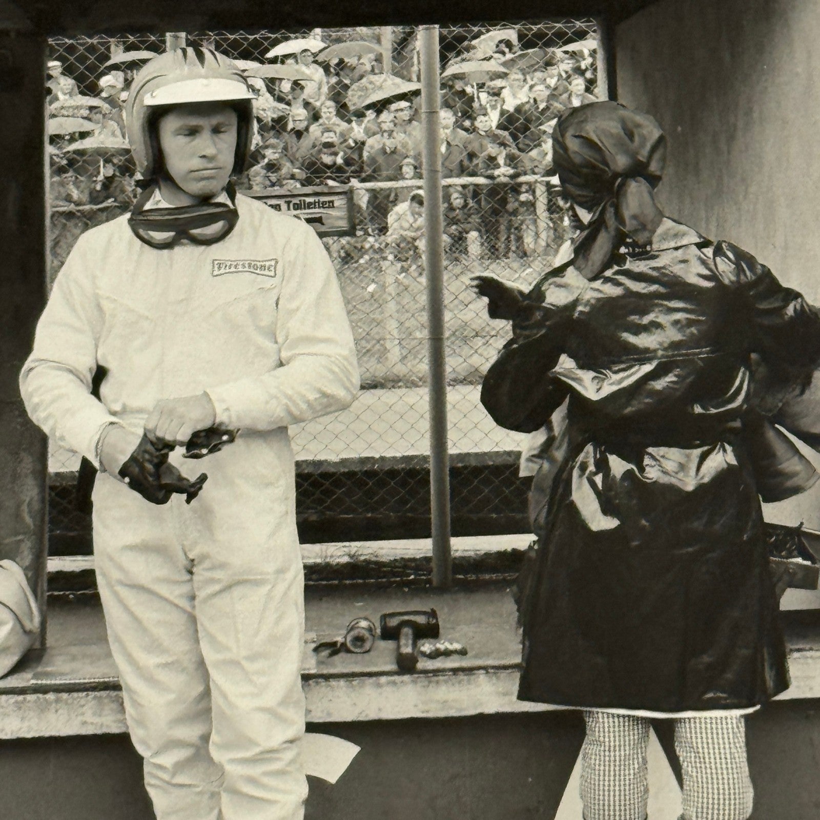 Vintage Racing Photo Mike Spence 1966 German Grand Prix Race Motorsport