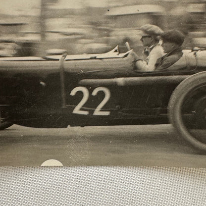 Vintage Racing Driver in Car Photo Photograph Antique Amazing Image
