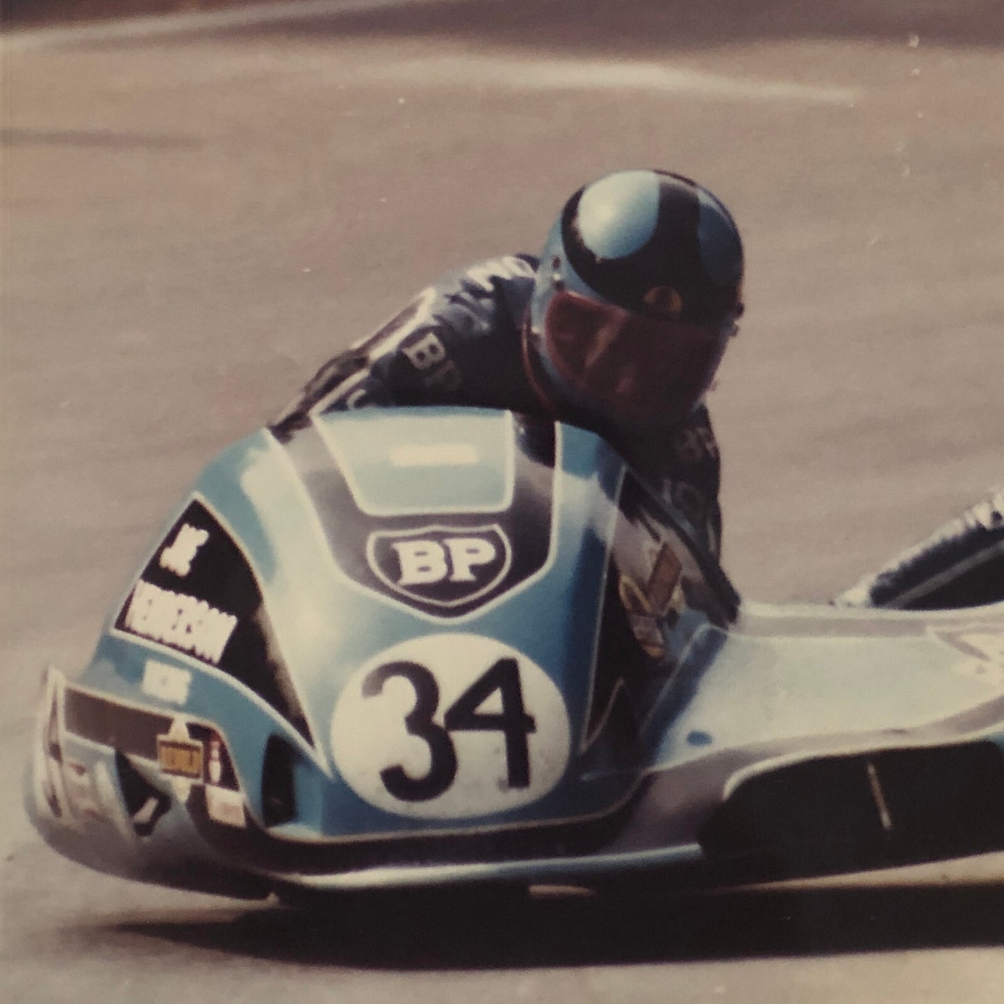 Vintage Motorcycle Racing Photo Photograph Print Germany Sidecar Side Car