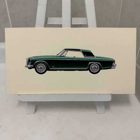 1964 Studebaker Gran Turismo Hawk Automobile Illustration Art Drawing Hand Drawn
