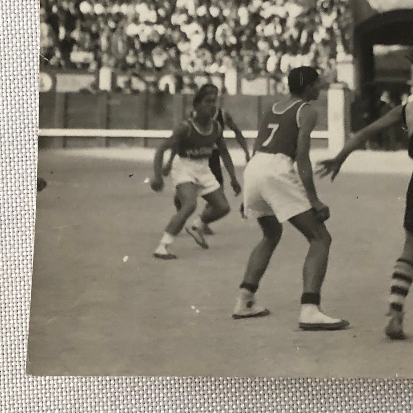 Vintage Press Photo Photograph Basketball Match Spain vs Portugal