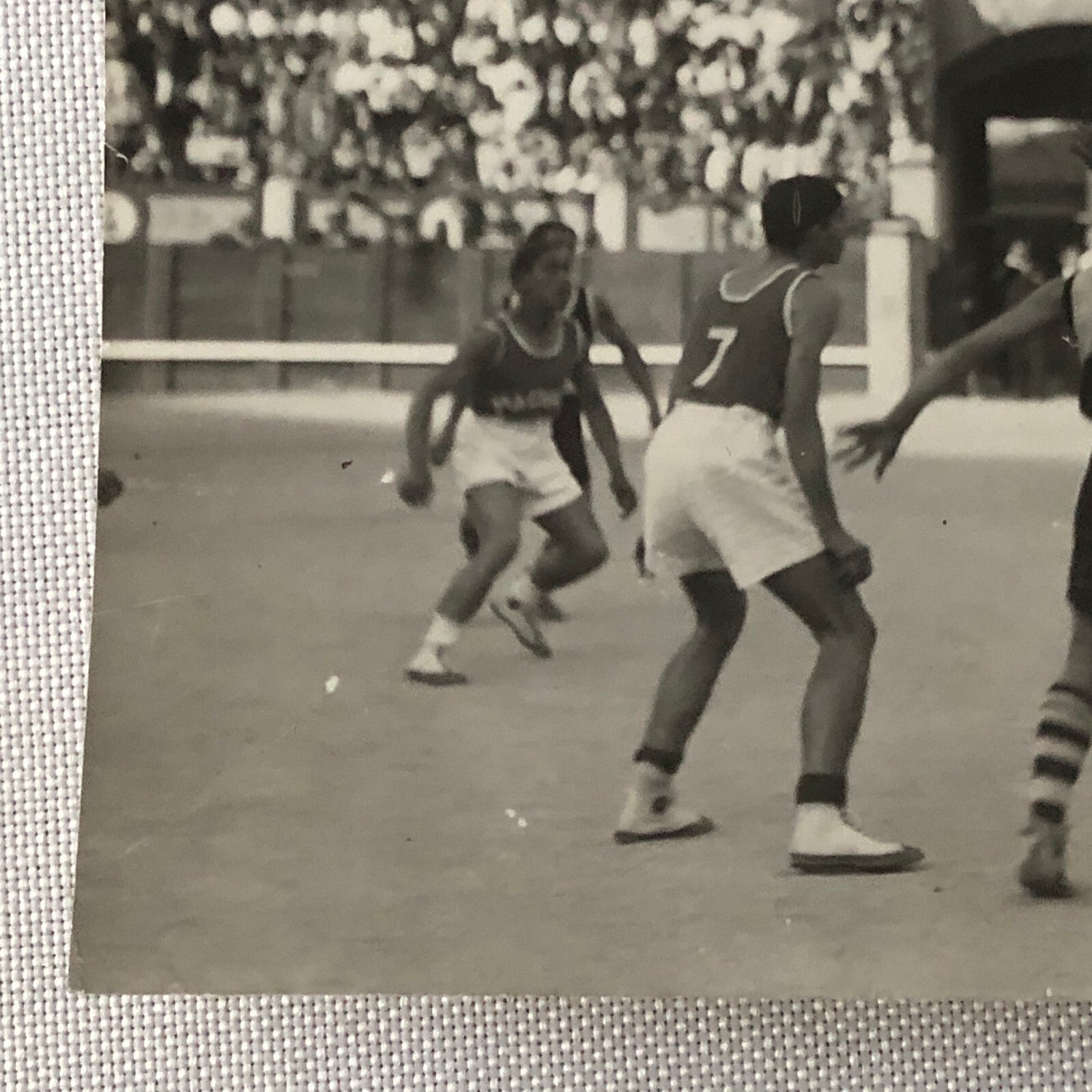 Vintage Press Photo Photograph Basketball Match Spain vs Portugal