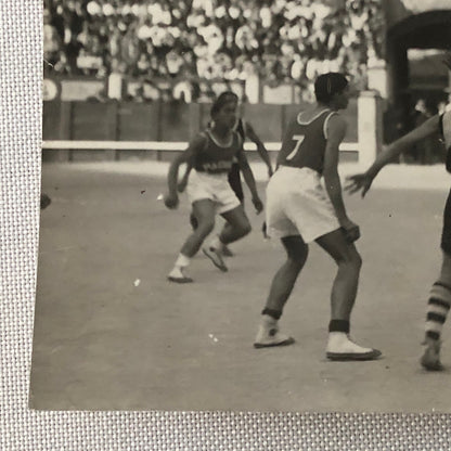 Vintage Press Photo Photograph Basketball Match Spain vs Portugal