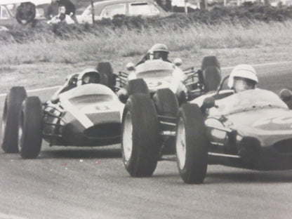 Vintage 1962 South Africa Grand Prix Racing Photograph Photo Bruce McLaren +