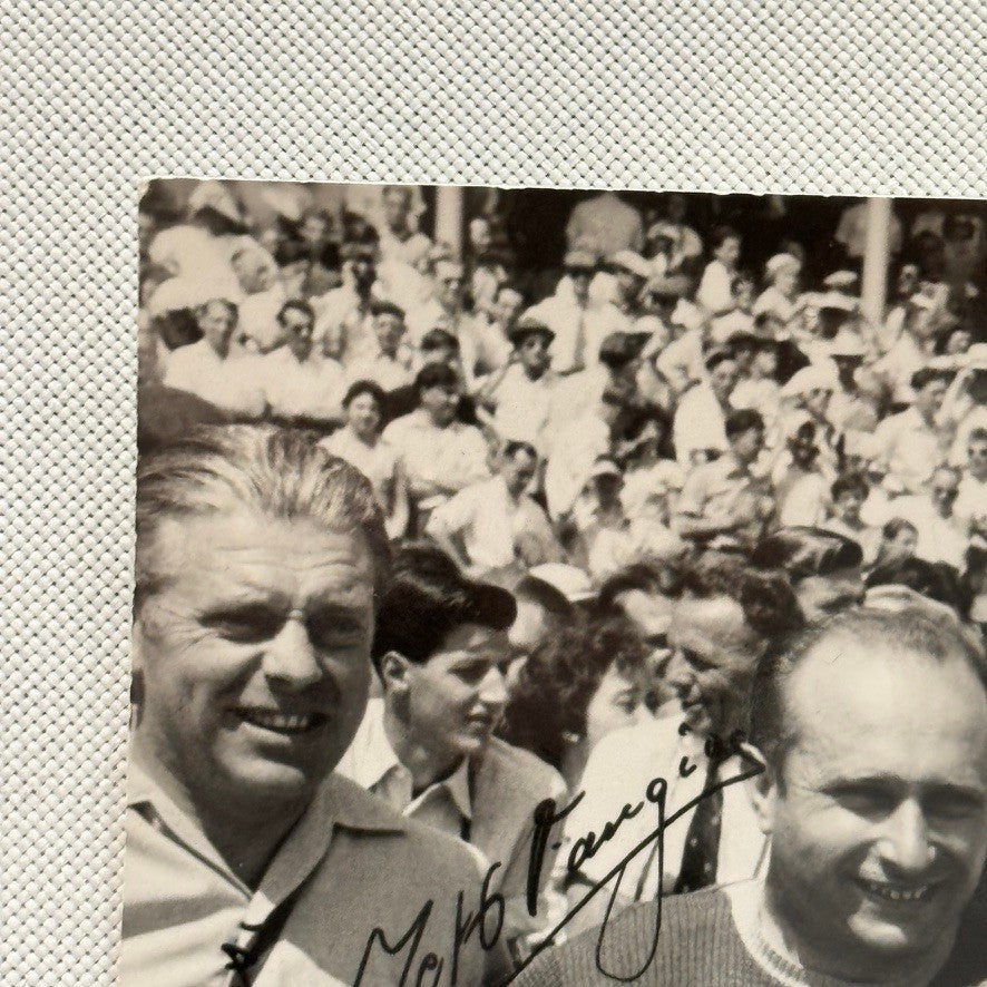 Vintage Racing Driver Photo Photograph Juan Manuel Fangio Stirling Moss