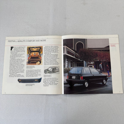 1988 Ford Festiva Car Sales Brochure Catalog Advertising