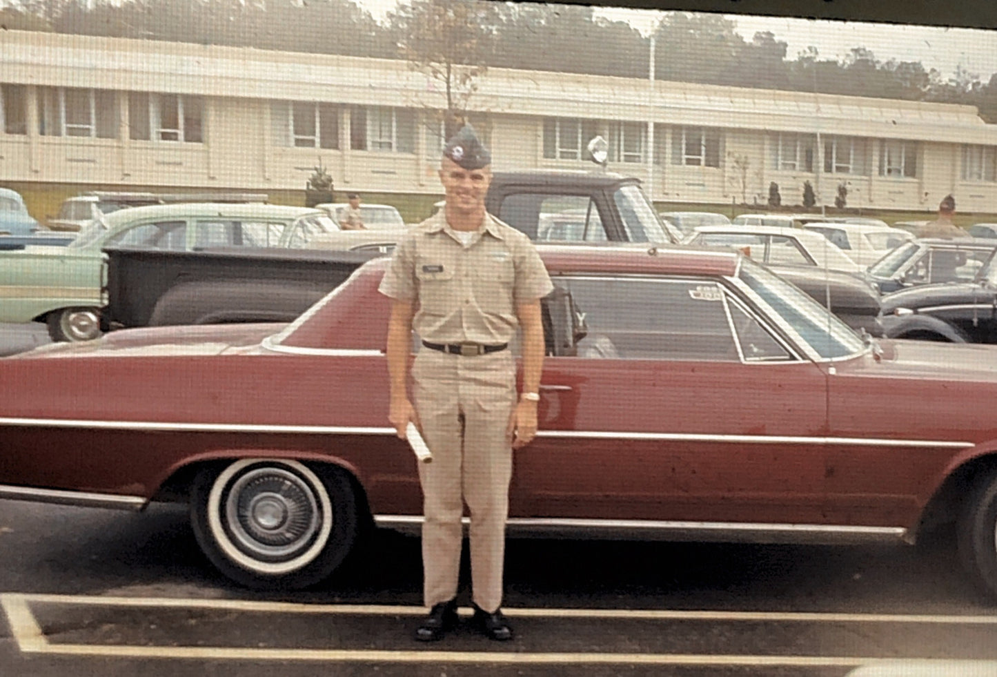 35MM Slide Photo Vietnam Solider MATA Graduation 1965 with Car 