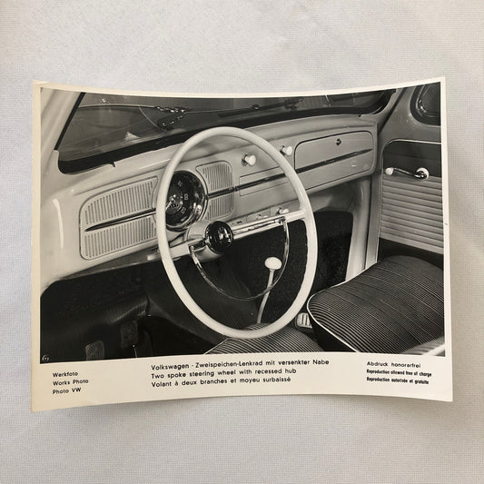 Volkswagen VW Beetle Factory Press Photo Photograph Print 1959