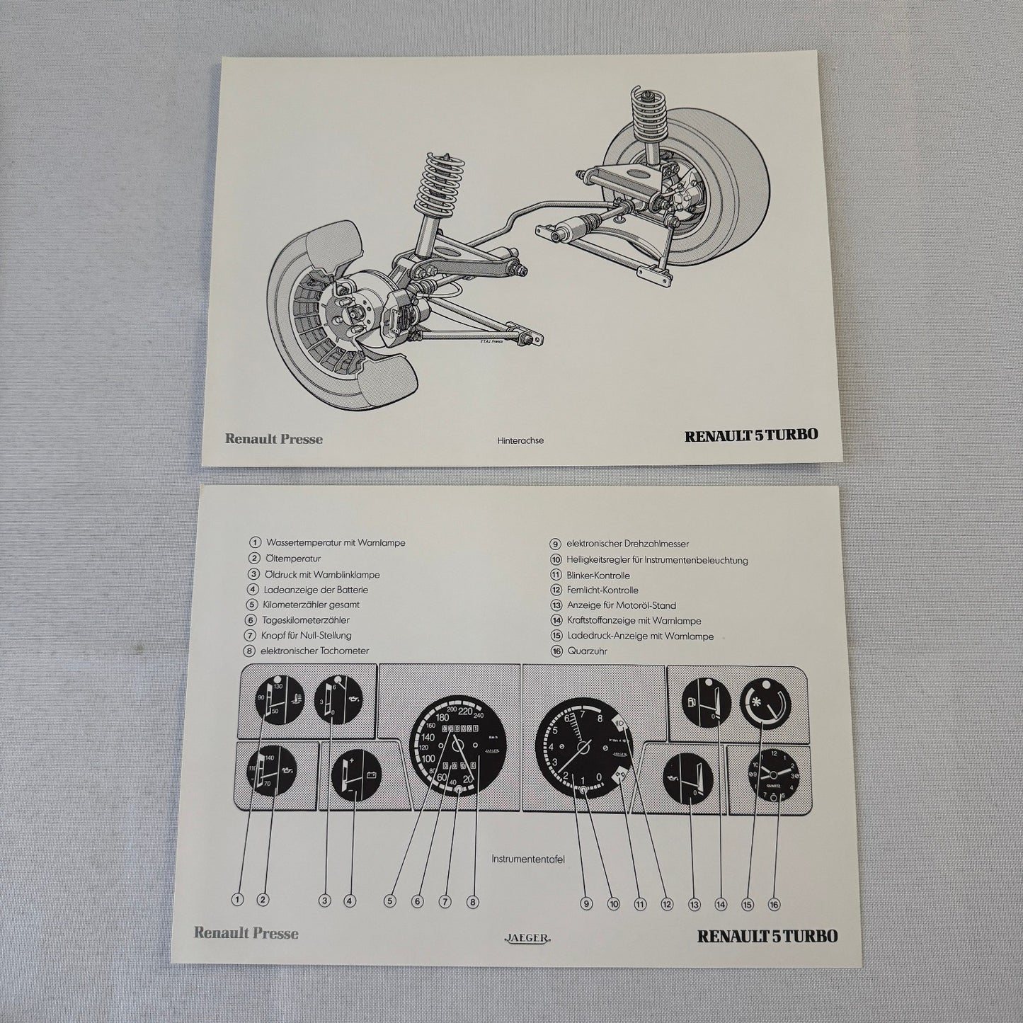 Renault 5 Turbo Car Factory Press Kit Photos Folder Hot Hatch GERMAN