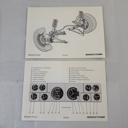 Renault 5 Turbo Car Factory Press Kit Photos Folder Hot Hatch GERMAN
