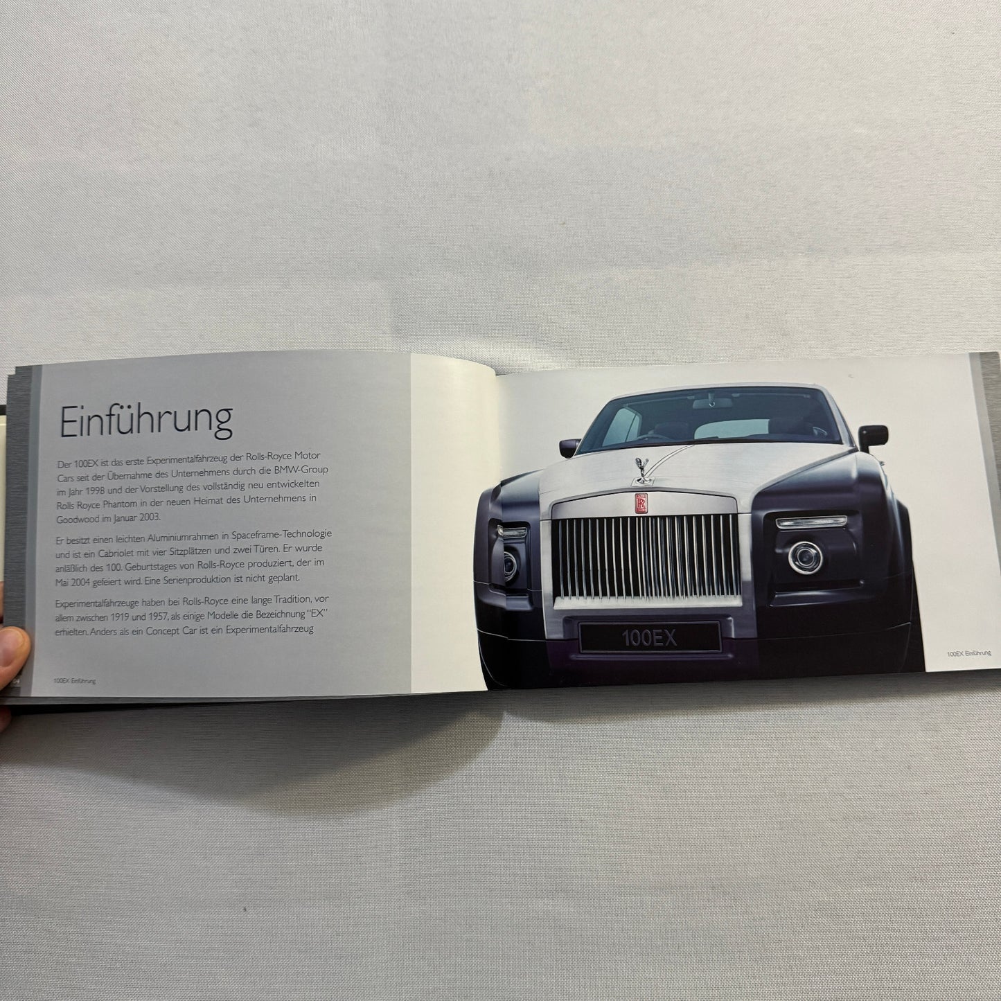 Rolls Royce 100EX Convertible Concept Car Press Kit Photo CD Hardbound German