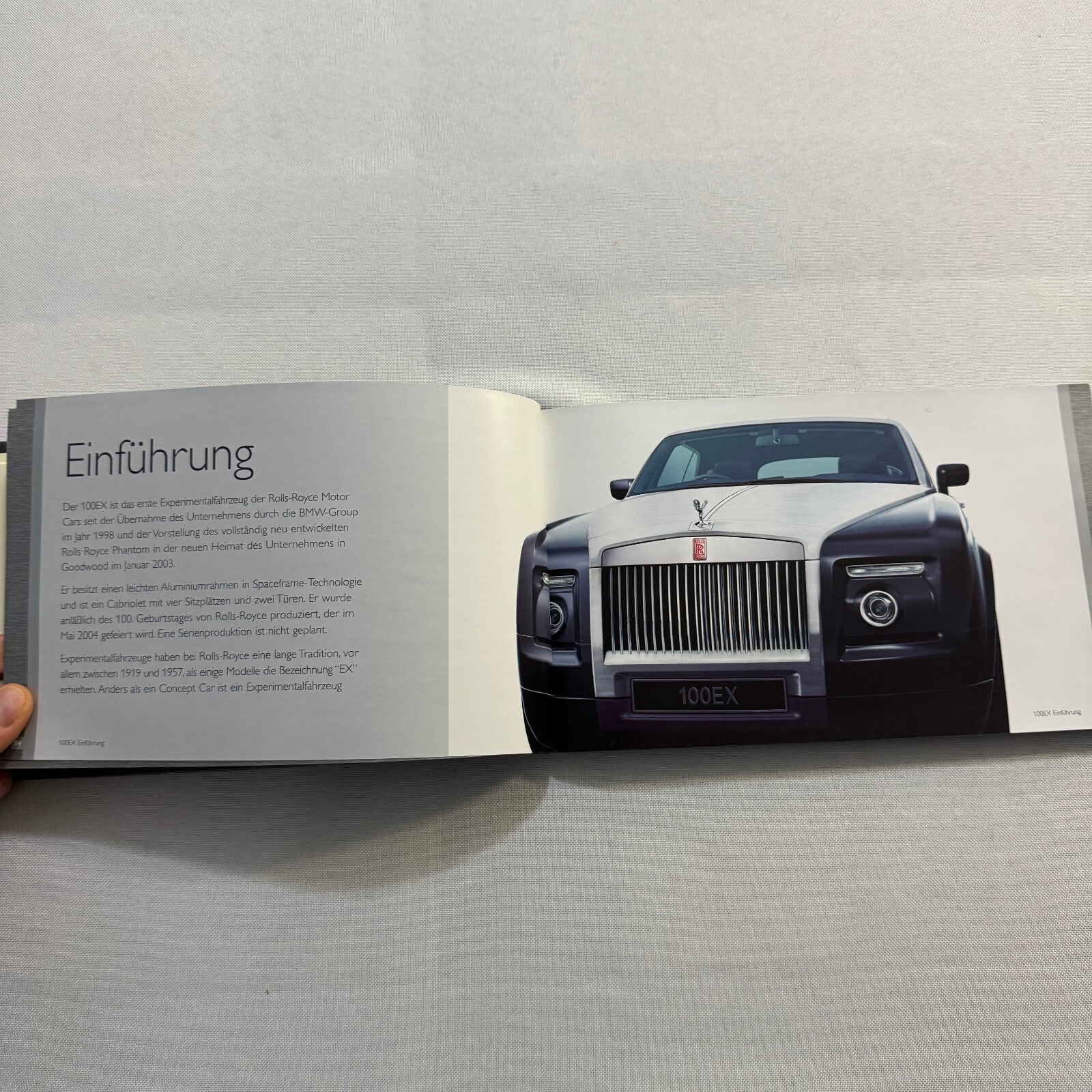 Rolls Royce 100EX Convertible Concept Car Press Kit Photo CD Hardbound German