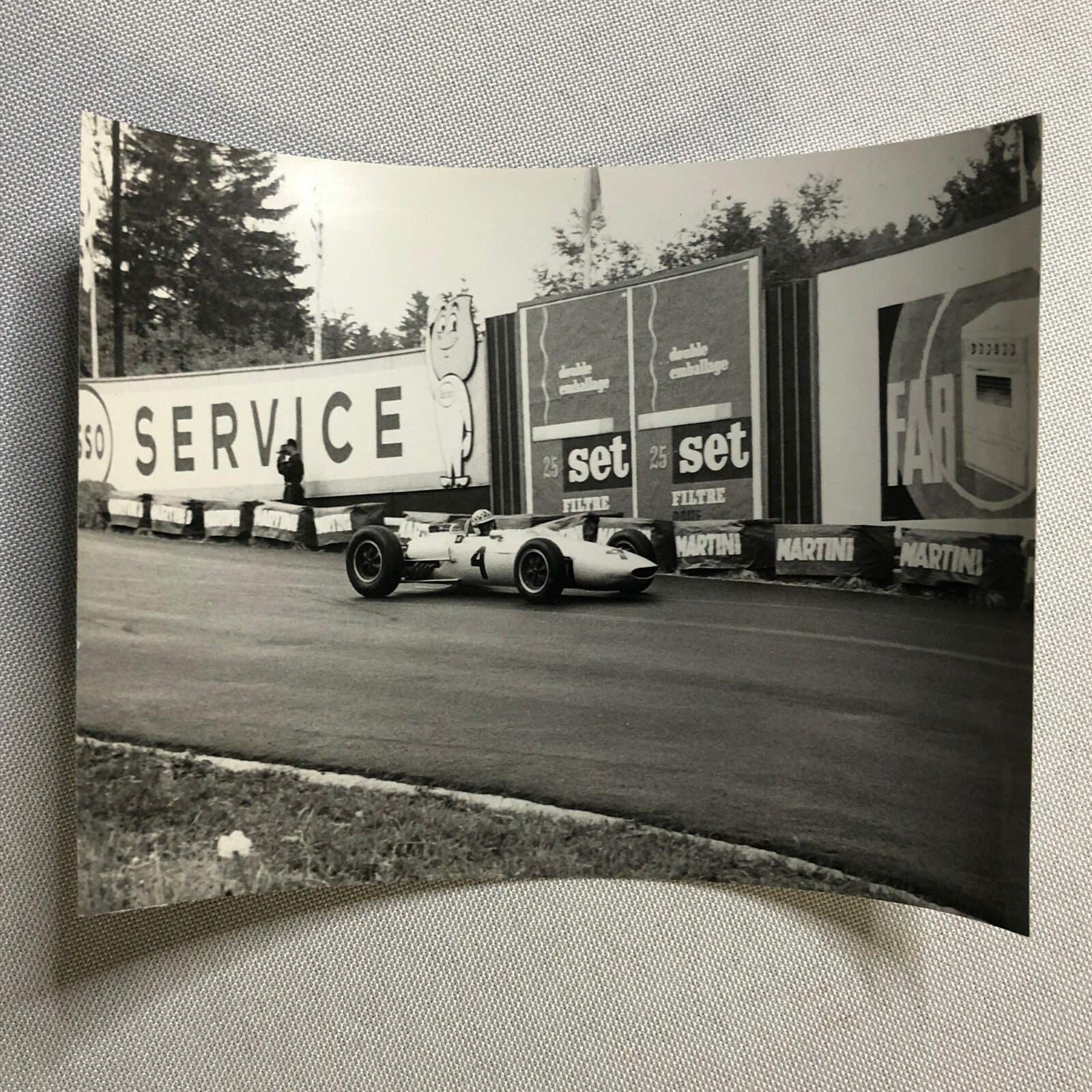 Vintage Grand Prix Racing Car Photo Photograph Print - Innes Ireland SPA Belgium