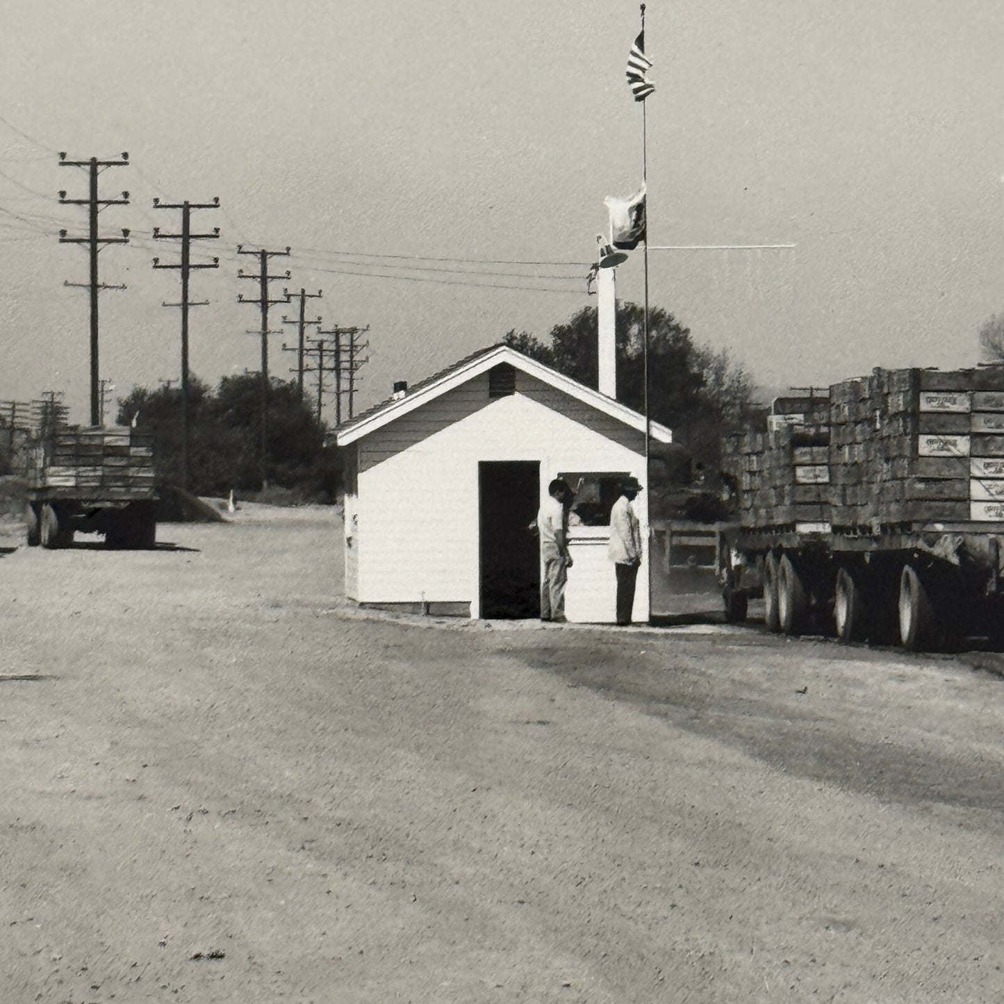 California Highway Inspection Station Vintage Photo Photograph